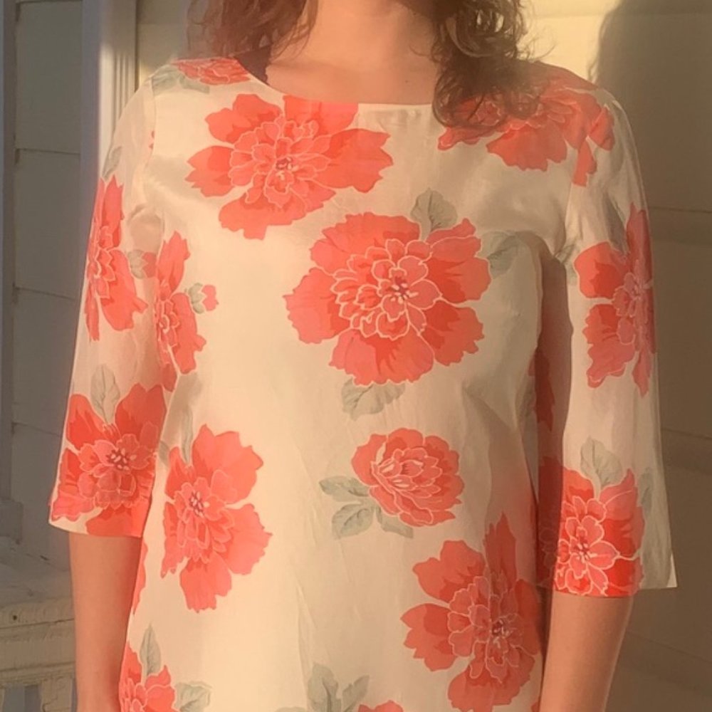 Floral Silk Pendleton Shift Dress